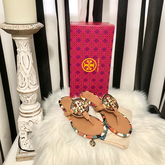 Tory Burch Miller Metal Logo Sandal🧡 - Picture 6 of 12